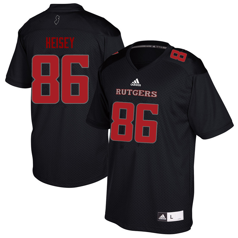 Men #86 Cooper Heisey Rutgers Scarlet Knights College Football Jerseys Sale-Black